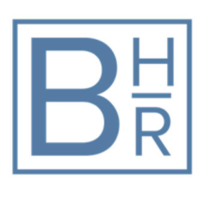 Blue House Rentals Logo Image. Large square image with the letter B on the left with letters H and R on the right, H above the letter R with a hyphen separating the letters.