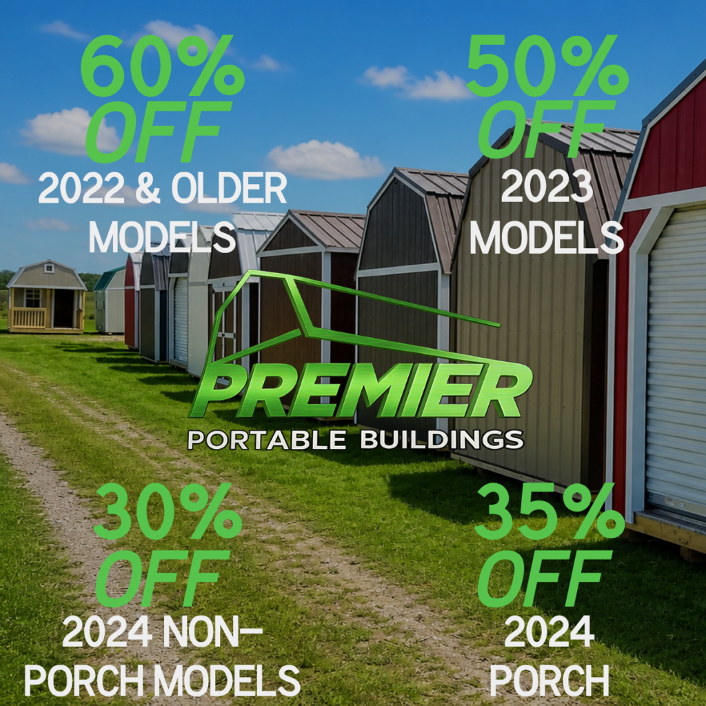 Premier Portable Buildings Aged Inventory Sales Event
