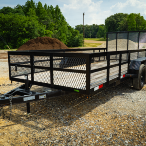 Image of a Trailers by Premier 6x16 Landscape Trailer with dual axles and a 4ft Ramp.