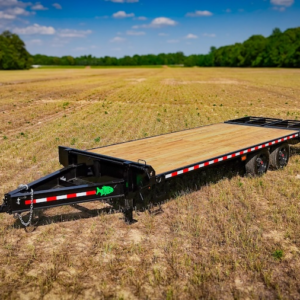 Image of a Trailers by Premier 8.5x24 Deckover trailer with Dual Axles and Heavy Duty Ramps